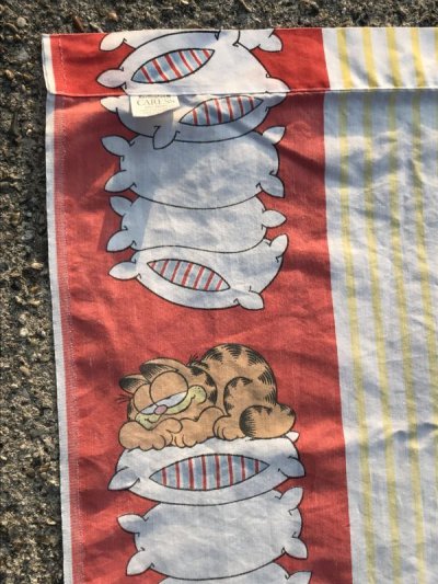 画像1: Garfield Twin Flat Sheet　ガーフィールド　ビンテージ　フラットシーツ　ツインサイズ　70〜80年代