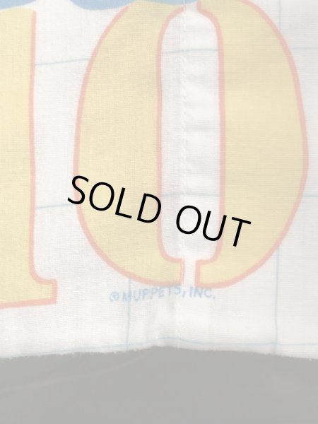 セサミストリートのキャラクターとナンバーが描かれた70’sヴィンテージピローケース