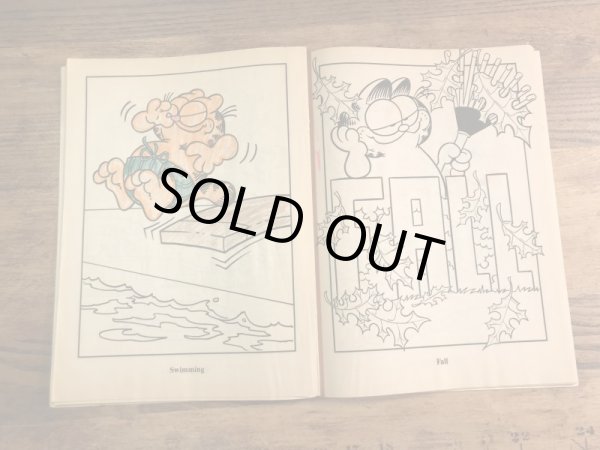 80’sのガーフィールドのヴィンテージカラーリングブック