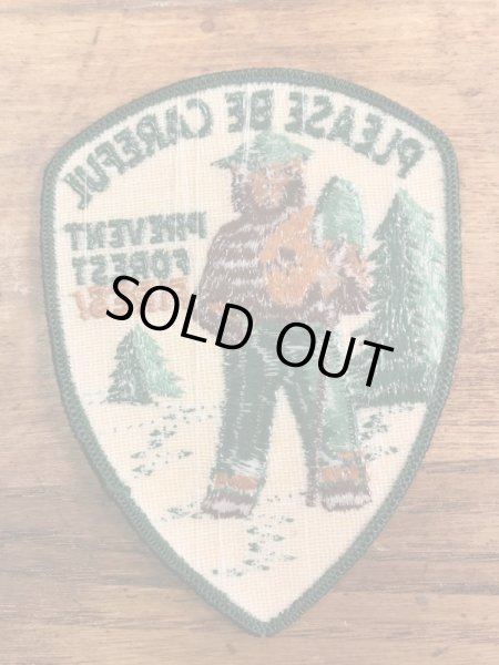 アドバタイジングキャラクターのスモーキーザベアの70’s〜ヴィンテージ刺繡パッチ