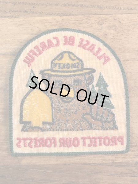 企業キャラクターのスモーキーザベアの70’s〜ヴィンテージ刺繡パッチ
