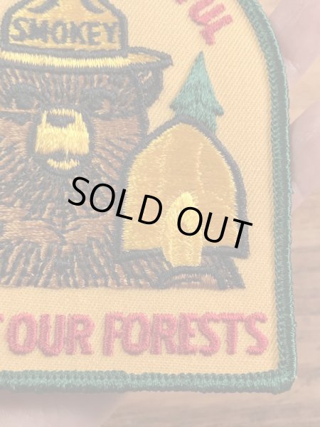 企業キャラクターのスモーキーザベアの70’s〜ヴィンテージ刺繡パッチ