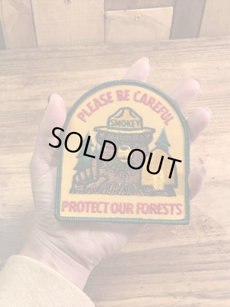 企業キャラクターのスモーキーザベアの70’s〜ヴィンテージ刺繡パッチ