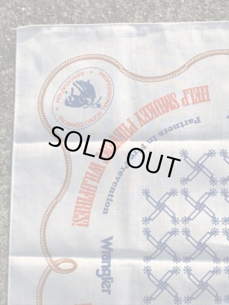 スモーキーベアとカウボーイの80’sヴィンテージバンダナ