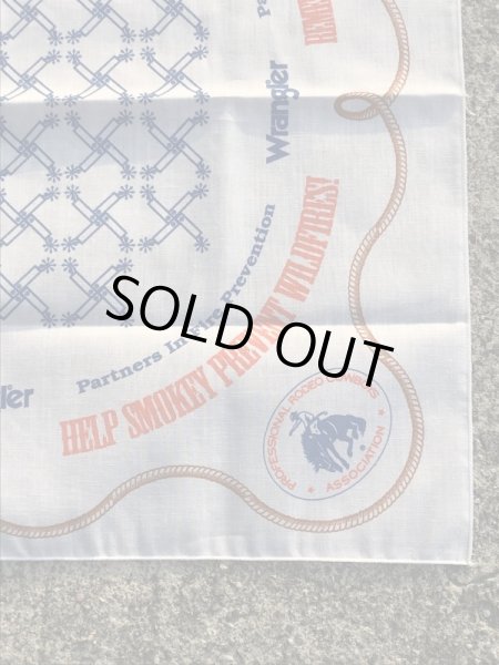 スモーキーベアとカウボーイの80’sヴィンテージバンダナ