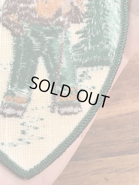 アドバタイジングキャラクターのスモーキーザベアの70’s〜ヴィンテージ刺繡パッチ