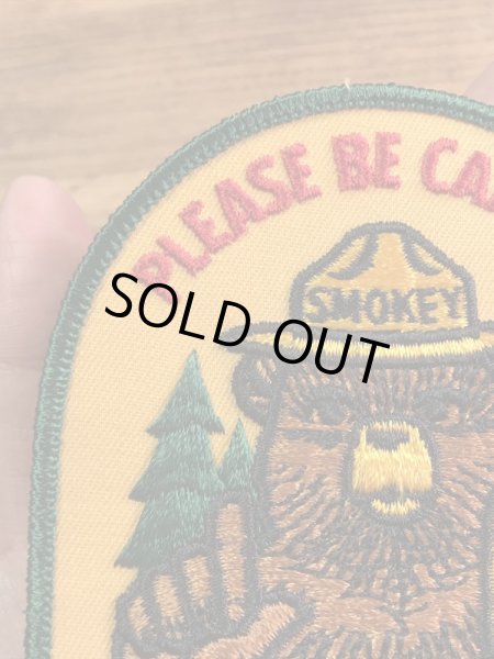 アドバタイジングキャラクターのスモーキーベアの70年代〜ビンテージ刺繡ワッペン