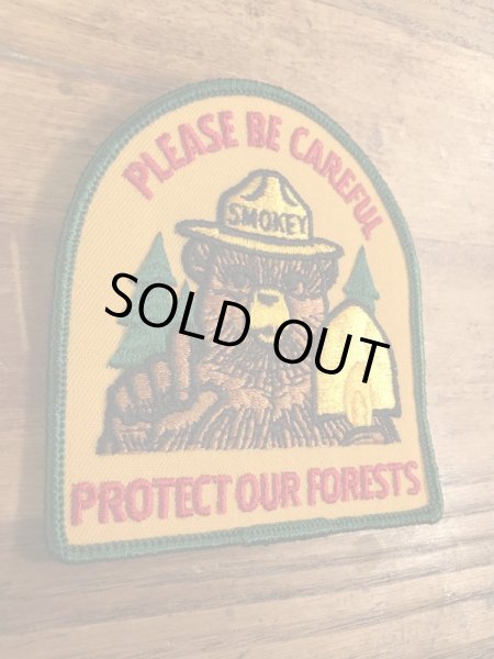 企業キャラクターのスモーキーザベアの70’s〜ヴィンテージ刺繡パッチ