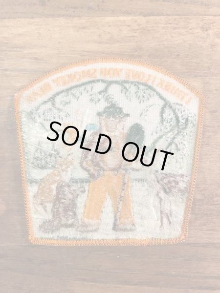 アドバタイジングキャラクターのスモーキーザベアの70’s〜ヴィンテージ刺繡パッチ