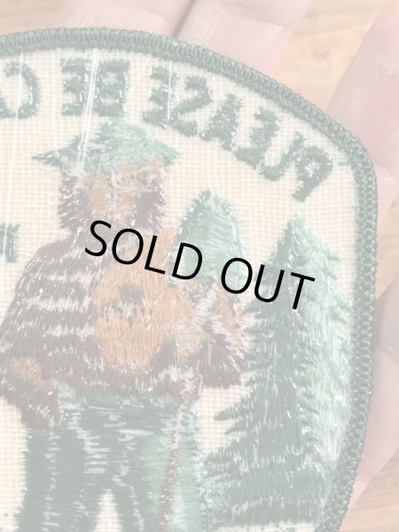 アドバタイジングキャラクターのスモーキーザベアの70’s〜ヴィンテージ刺繡パッチ