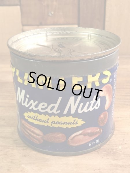 企業キャラクターのミスターピーナッツの70年代ビンテージブリキ缶