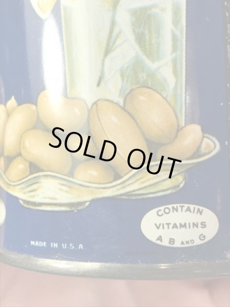 企業キャラクターのミスターピーナッツの50年代ビンテージブリキ缶