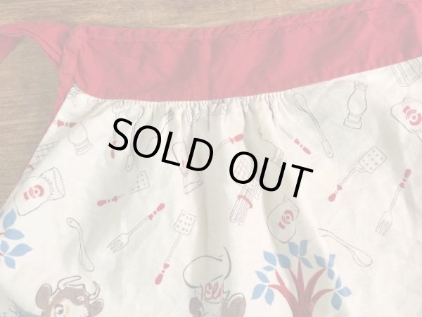 ボーデンのアドバタイジングキャラクター“エルシーとエルマー”の50’sヴィンテージキッチンエプロン