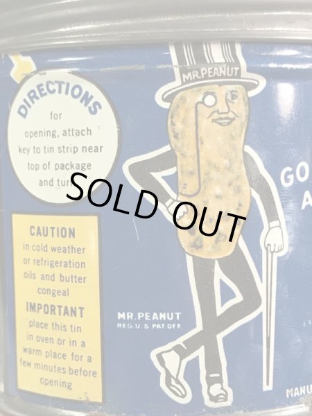アドバタイジングキャラクターのミスターピーナッツの50’sヴィンテージTin缶