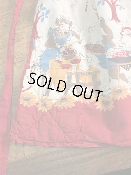 ボーデンのアドバタイジングキャラクター“エルシーとエルマー”の50’sヴィンテージキッチンエプロン