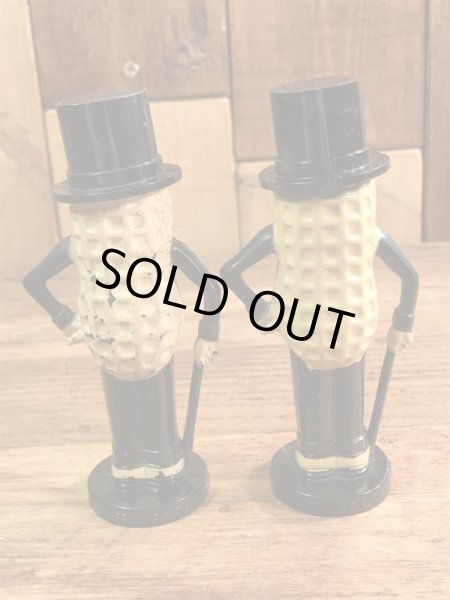 企業キャラクターのミスターピーナッツの50〜60年代ビンテージソルト＆ペッパー