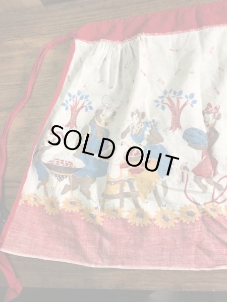 ボーデンのアドバタイジングキャラクター“エルシーとエルマー”の50’sヴィンテージキッチンエプロン