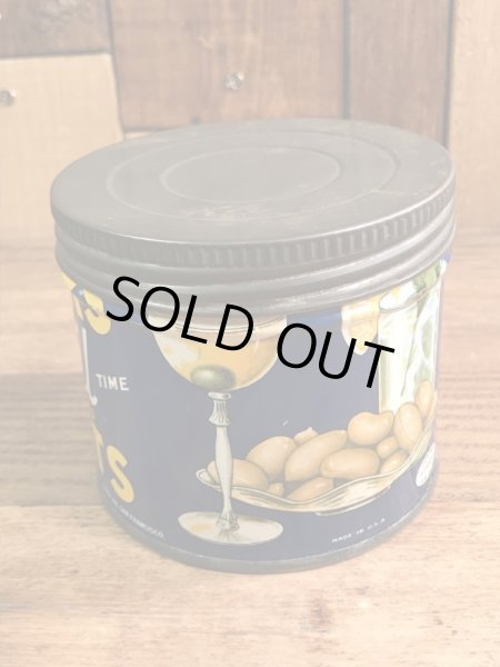 企業キャラクターのミスターピーナッツの50年代ビンテージブリキ缶