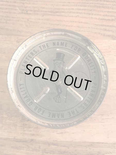 企業キャラクターのミスターピーナッツの70年代ビンテージブリキ缶