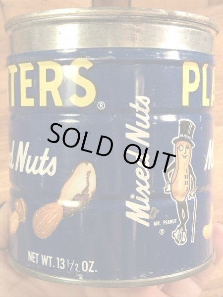 企業キャラクターのミスターピーナッツの70年代ビンテージブリキ缶