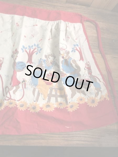 ボーデンのアドバタイジングキャラクター“エルシーとエルマー”の50’sヴィンテージキッチンエプロン