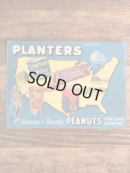 アドバタイジングキャラクターのミスターピーナッツの50’sヴィンテージ塗り絵