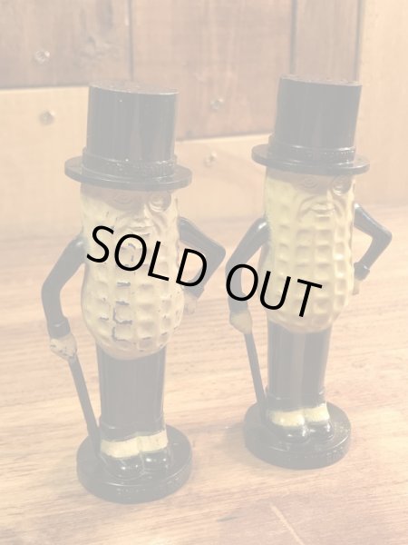 企業キャラクターのミスターピーナッツの50〜60年代ビンテージソルト＆ペッパー