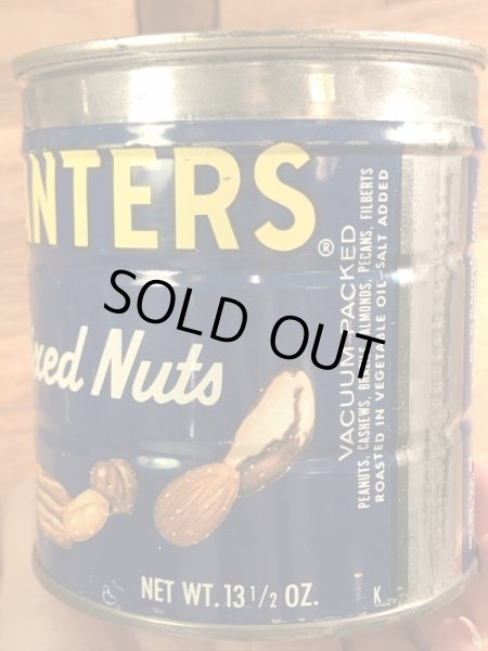 企業キャラクターのミスターピーナッツの70年代ビンテージブリキ缶