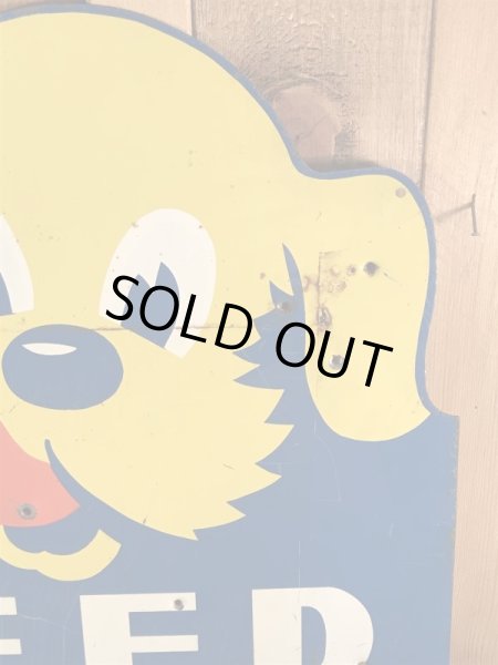 アドバタイジングキャラクターのケンエルレーションの50’sヴィンテージメタルサイン