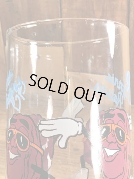 アドバタイジングキャラクターのカリフォルニアレーズンズの80’sヴィンテージビッググラス