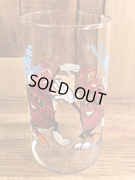 企業キャラクターのカリフォルニアレーズンの80年代ビンテージグラスコップ