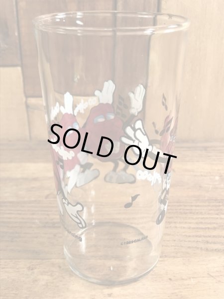 アドバタイジングキャラクターのカリフォルニアレーズンズの80’sヴィンテージグラスタンブラー