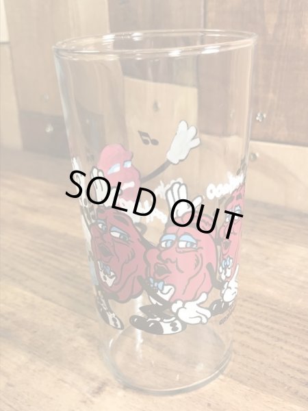 アドバタイジングキャラクターのカリフォルニアレーズンズの80’sヴィンテージグラスタンブラー