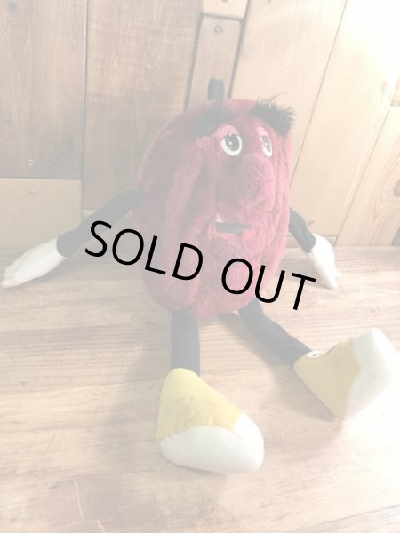 企業キャラクターのカリフォルニアレーズンの80年代ビンテージ縫いぐるみ