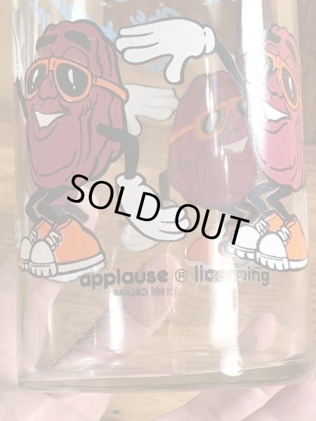 企業キャラクターのカリフォルニアレーズンの80年代ビンテージグラスコップ