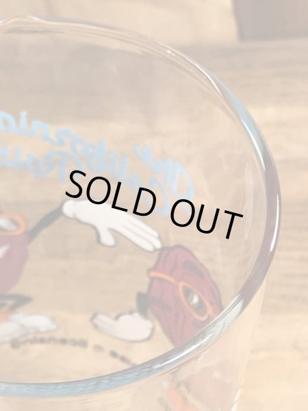 企業キャラクターのカリフォルニアレーズンの80年代ビンテージグラスコップ