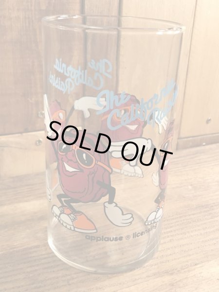 企業キャラクターのカリフォルニアレーズンの80年代ビンテージグラスコップ