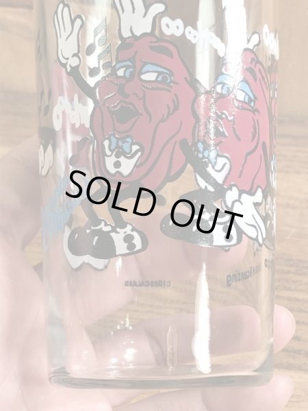 アドバタイジングキャラクターのカリフォルニアレーズンズの80’sヴィンテージグラスタンブラー