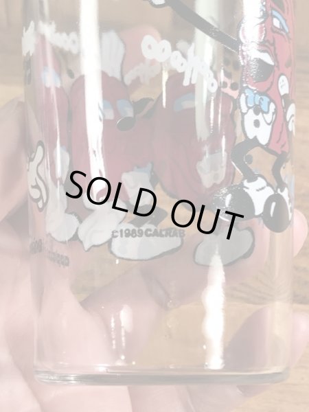 アドバタイジングキャラクターのカリフォルニアレーズンズの80’sヴィンテージグラスタンブラー