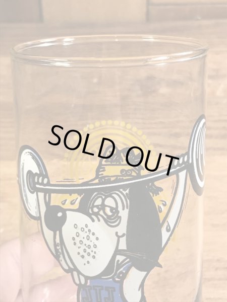 アメリカのピザレストラン“チャッキーチーズ”の80年代ビンテージガラスコップ