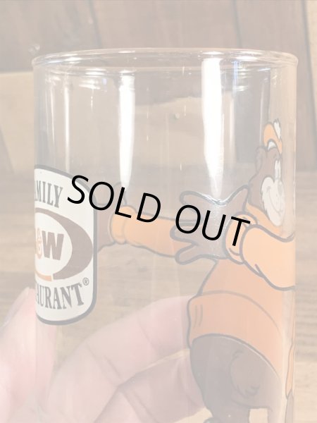 アメリカのファーストフード店A&Wベアの70年代ビンテージガラスコップ