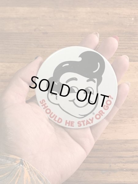 ビッグボーイのメッセージが書かれた70〜80年代ビンテージ缶バッジ