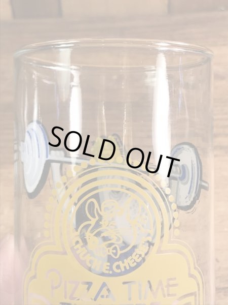 アメリカのピザレストラン“チャッキーチーズ”の80年代ビンテージガラスコップ