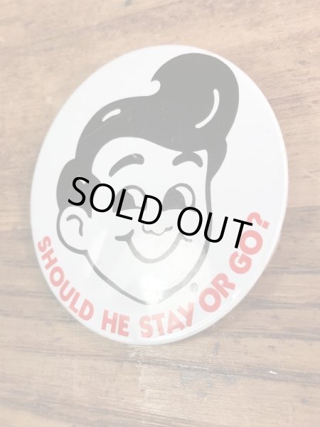 ビッグボーイのメッセージが書かれた70〜80年代ビンテージ缶バッジ