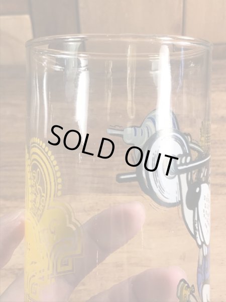 アメリカのピザレストラン“チャッキーチーズ”の80年代ビンテージガラスコップ