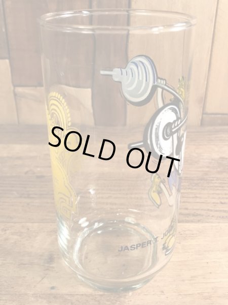 アメリカのピザレストラン“チャッキーチーズ”の80年代ビンテージガラスコップ