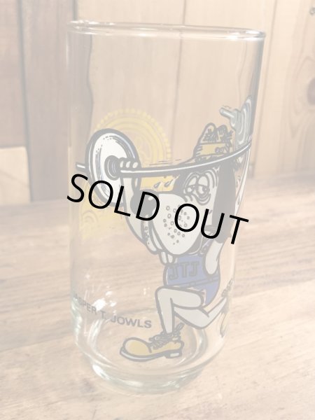 アメリカのピザレストラン“チャッキーチーズ”の80年代ビンテージガラスコップ