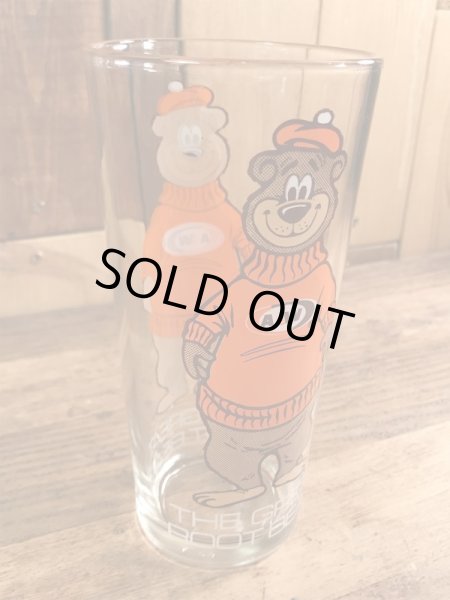 アメリカのファーストフード店A&Wベアの70年代ビンテージガラスコップ