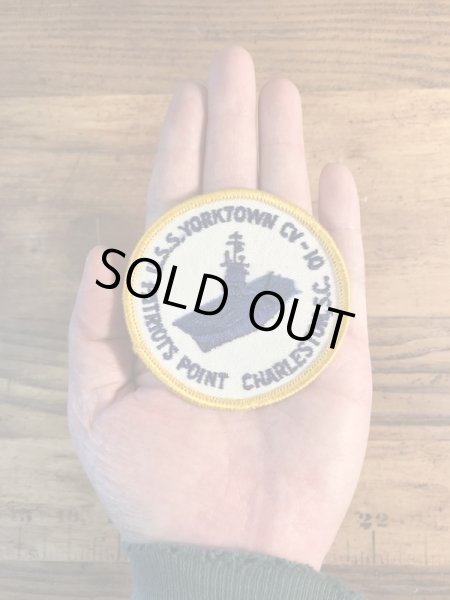 アメリカ海軍の航空母艦ヨークタウンの70年代〜ビンテージ刺繡ワッペン