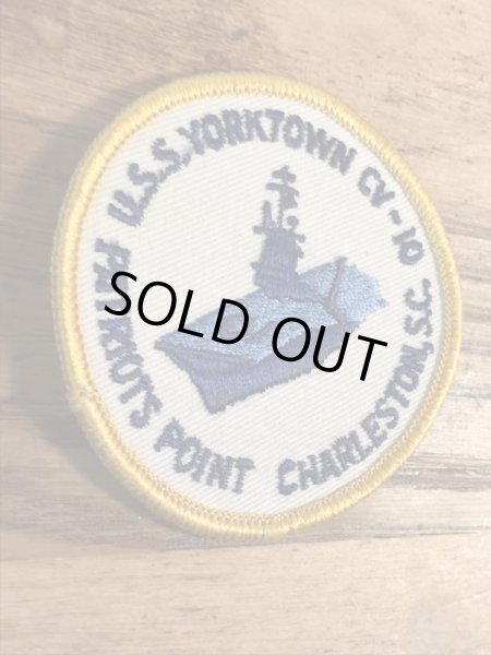 アメリカ海軍の航空母艦ヨークタウンの70年代〜ビンテージ刺繡ワッペン